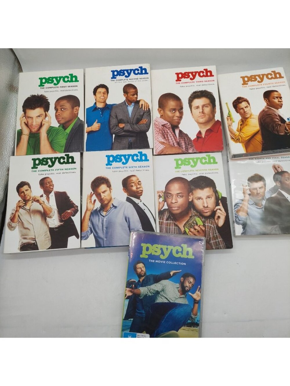 Psych Tv Show Dvd Complete Seasons 1 Thur 8 & 3 Movie Dvd Lot Of 9 Tested Works
